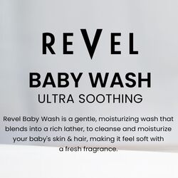 Revel Baby Wash Ultra Soothing 500ml, Chamomile, Panthenol, Vitamin E, Shampoo Kids, Parabens Free, Hypoallergenic, No Harsh Chemicals, Baby Care, Daily Use